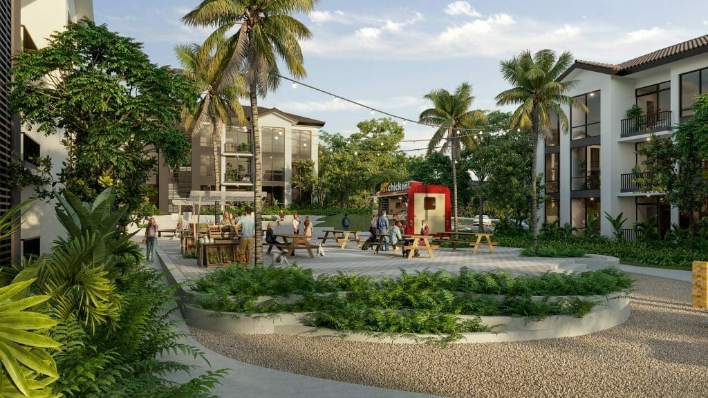 Area de recreación del proyecto Begin Coliving en Panamá